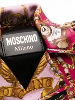 Moschino teddy bear-print biker-jacket shoulder bag