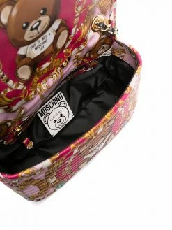 Moschino teddy bear-print biker-jacket shoulder bag