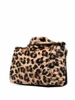 Moschino leopard-print biker jacket shoulder bag