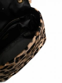 Moschino leopard-print biker jacket shoulder bag