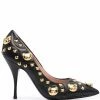 Moschino stud-embellishment pointed-toe pumps
