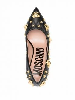 Moschino stud-embellishment pointed-toe pumps