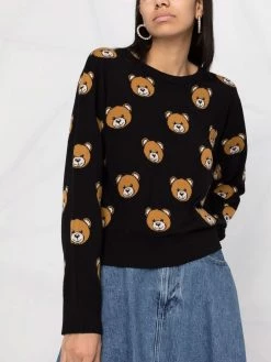 Moschino intarsia-knit virgin wool jumper