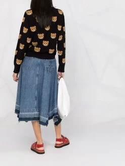 Moschino intarsia-knit virgin wool jumper