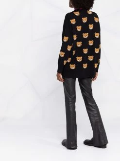 Moschino intarsia-knit virgin wool cardigan
