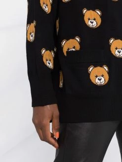 Moschino intarsia-knit virgin wool cardigan