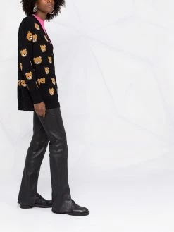Moschino intarsia-knit virgin wool cardigan