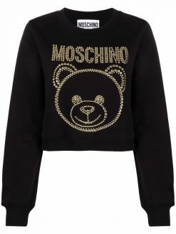 Moschino Teddy Bear crystal-embellished sweatshirt