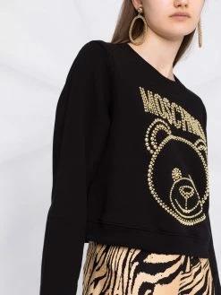 Moschino Teddy Bear crystal-embellished sweatshirt