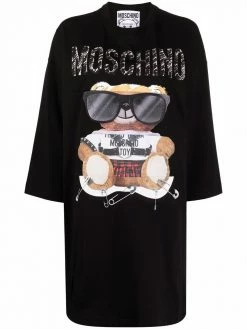 Moschino Teddy Bear print jersey dress