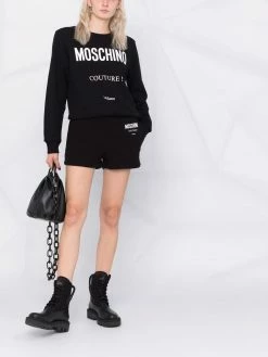 Moschino logo-print track shorts