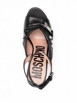 Moschino zip-detail open-toe sandals