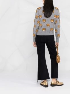 Moschino teddy bear-print wool jumper
