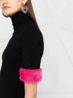 Moschino contrasting-trim knitted dress