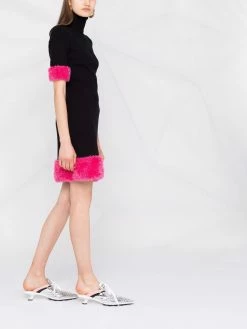 Moschino contrasting-trim knitted dress