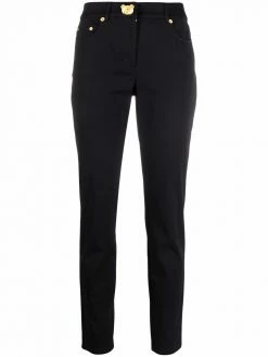Moschino teddy-plaque slim-cut trousers