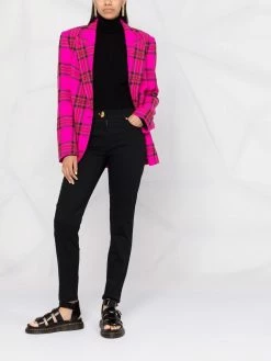 Moschino teddy-plaque slim-cut trousers