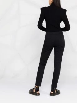 Moschino teddy-plaque slim-cut trousers