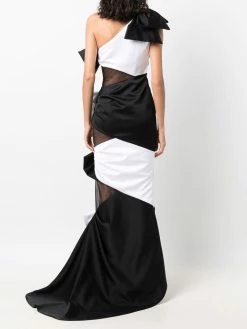 Moschino patchwork logo-print dress