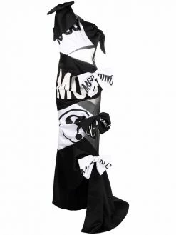 Moschino patchwork logo-print dress