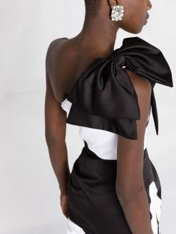 Moschino patchwork logo-print dress