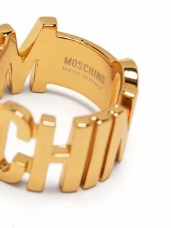 Moschino logo-detail ring