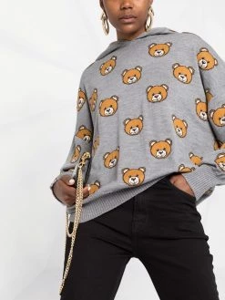Flash Sale ๐ Moschino Teddy Bear intarsia hoodie ๐ 12 Moschino Teddy Bear-intarsia hoodie