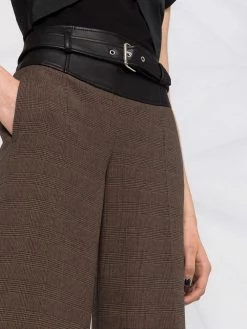 Moschino checked wide-leg trousers