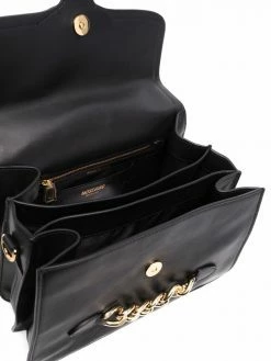 Moschino teddy bear logo-plaque tote