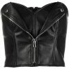 Moschino biker-detail corset top