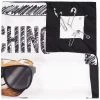 Moschino logo-print silk scarf