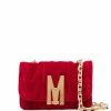 Discount ๐ฅ Moschino Logo plaque velvet crossbody bag ๐ฅ 1 Moschino logo-plaque velvet crossbody bag