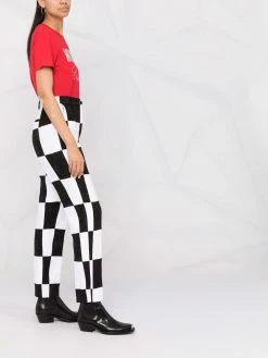 Moschino logo-print crystal-embellished T-shirt