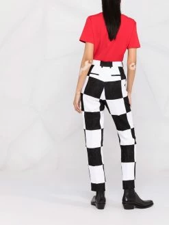 Moschino logo-print crystal-embellished T-shirt