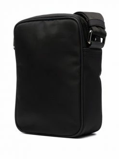 Moschino painted logo-print shoulder bag