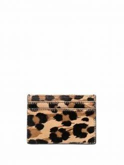 Moschino leopard-print card holder