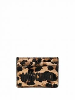 Moschino leopard-print card holder