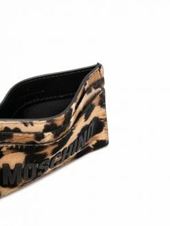 Moschino leopard-print card holder