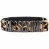 Moschino leopard-print logo-lettered belt