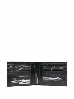 Moschino paint-effect logo-print wallet