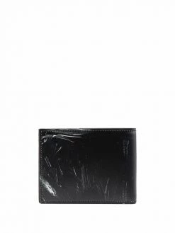 Moschino paint-effect logo-print wallet