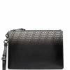 Moschino gradient logo-print clutch bag