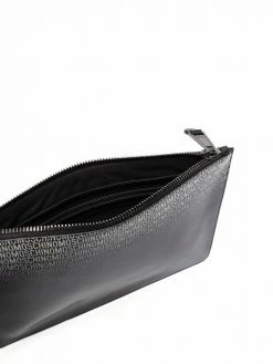 Moschino gradient logo-print clutch bag