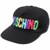 Moschino painted logo-print cap