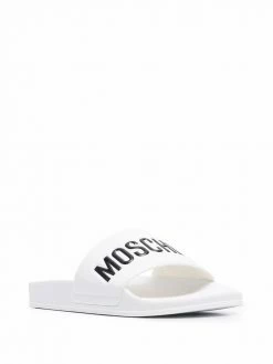 Moschino logo-print open-toe slides