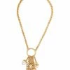 Moschino logo-charm necklace