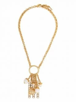 Moschino logo-charm necklace