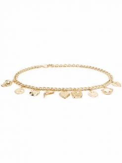 Moschino charm-detail chain-link belt