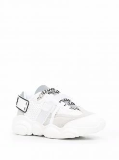 Moschino logo-tape detail lace-up sneakers