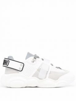 Moschino logo-tape detail lace-up sneakers